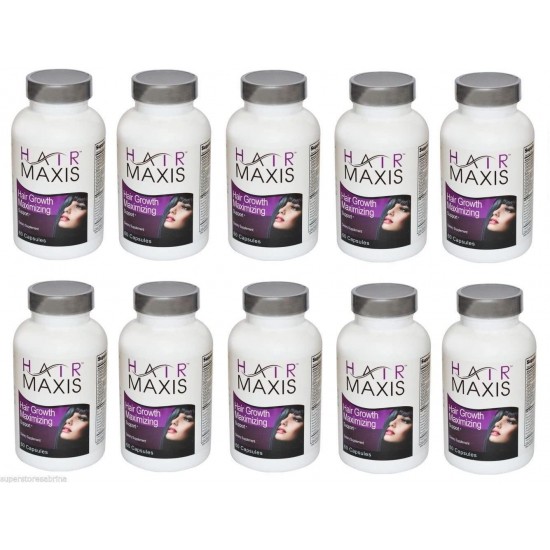 10 X Bottle of Hair Maxis Supplement Support Faster Growth Healthier Softer Stops Hair Loss