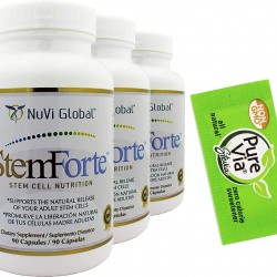 3 Stemforte 90 caps Advance Stem Cell Nutrition, Overall Well Being, Support Natural stem Cells Release Free Stevia Zero Calorie Packets