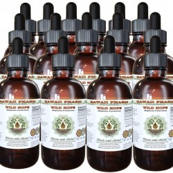 Wild Hops (Moghania Fruticulosa) Glycerite, Organic Dried Roots Alcohol-Free Liquid Extract, Makhiyoti, Glycerite Herbal Supplement 15x4 oz