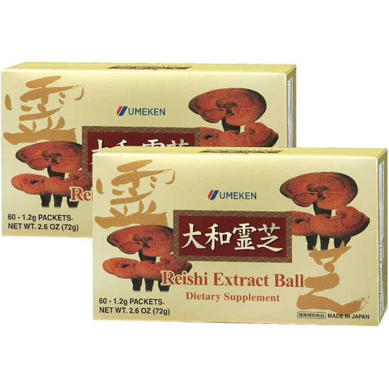 2X Umeken Reishi Extract Balls - Concentrated Reishi Mushrooms. Total: 120 Packets. 4 Month Supply. Made in Japan.
