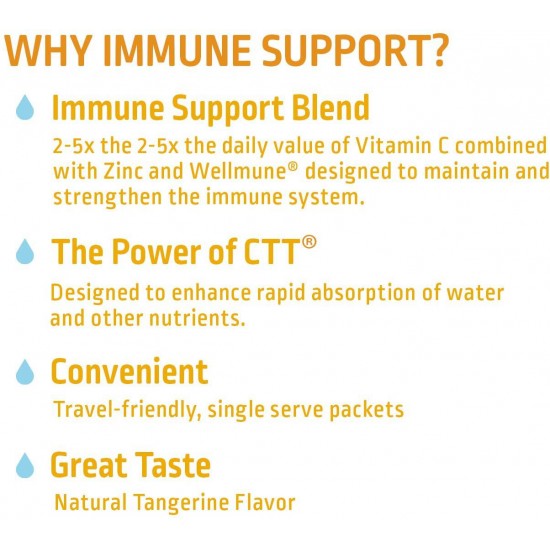 Liquid I.V. Hydration Multiplier + Immune Support, Easy Open Packets, (Natural Tangerine Flavor, 168 Count)