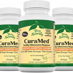 Terry Naturally CuraMed 750 mg (3 Pack) - 120 Softgels - Superior Absorption BCM-95 Curcumin Supplement, Promotes Healthy Inflammation Response - Non-GMO, Gluten-Free, Halal - 360 Total Servings