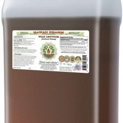 Wild Lettuce Alcohol-Free Liquid Extract, Organic Wild Lettuce (Lactuca Virosa) Dried Herb Glycerite Natural Herbal Supplement, Hawaii Pharm, USA 64 fl.oz