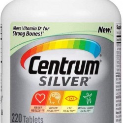 Centrum Silver Adult Multivitamin Multimineral Supplement Tablets, 220 per Unit - 12 per case.