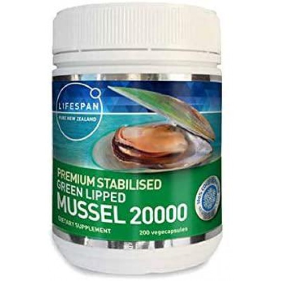 Lifespan Greenlip Mussel 20000mg (200 Capsules) X2