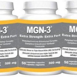 MGN-3 3-Bottles 500 milligrams Double Stength (3 X 50 Vegetarian Capsules) Brand: MGN-3