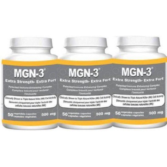 MGN-3 3-Bottles 500 milligrams Double Stength (3 X 50 Vegetarian Capsules) Brand: MGN-3