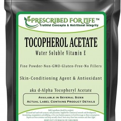 Prescribed for Life Tocopherol Acetate - Water Soluble Vitamin E Alpha - 700 IU/gm Powder, 10 kg