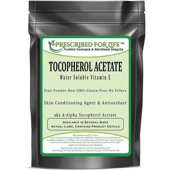 Prescribed for Life Tocopherol Acetate - Water Soluble Vitamin E Alpha - 700 IU/gm Powder, 10 kg