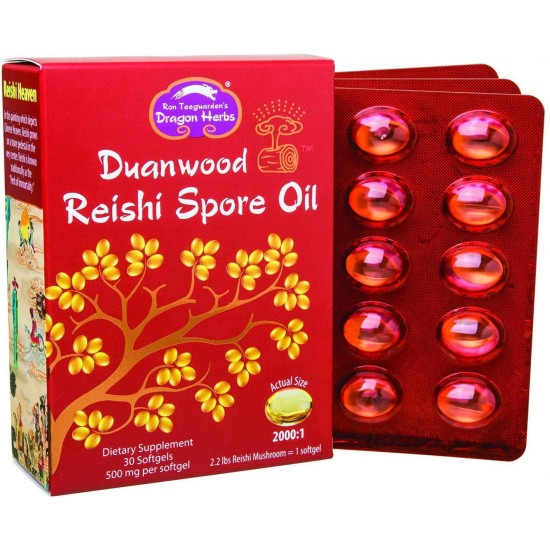 Dragon Herbs Duanwood Reishi Spore Oil -- 500 mg - 30 Softgels