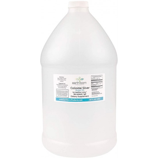 Monatomic Colloidal Silver, 100 ppm, Immune Support - 1 Gallon Bottle