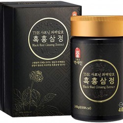 Baeksein Korean Black-Red Ginseng Whole Nutrition Exract 240g, 1-Day Ginsenoside 40 mg, Nutraceutical Whole Food, For Extra Strength, Boosts Energy and Stamina, Relieving Fatigue, Supports Memory