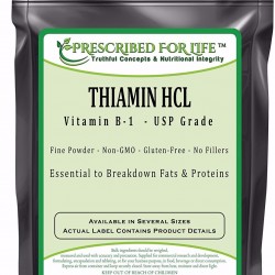 Prescribed for Life Thiamin HCL USP Grade Vitamin B-1 Powder, 2 kg
