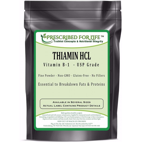 Prescribed for Life Thiamin HCL USP Grade Vitamin B-1 Powder, 2 kg