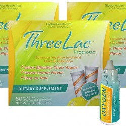 ThreeLac Candida Probiotic Dietary Supplement (3 Packs)/Oxygen Elements Max Dietary Supplement (3 Count)