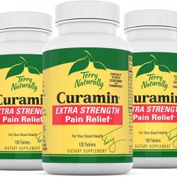 Terry Naturally Curamin Extra Strength (3 Pack) - 120 Vegan Tablets - Non-Addictive Pain Relief Supplement With Curcumin, Boswellia & DLPA - Non-GMO, Gluten-Free - 120 Total Servings