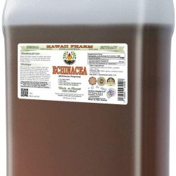 Echinacea Alcohol-Free Liquid Extract, Organic Echinacea (Echinacea Purpurea) Dried Herb Glycerite Hawaii Pharm Natural Herbal Supplement 64 oz