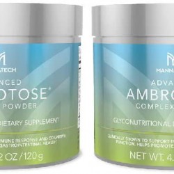 Combo of 4 New Generation Mannatech Advanced Ambrotose 120g Powder, Added Manapol, More Pure and More Advanced! by Advanced Ambrotose