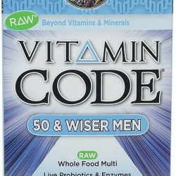 Garden of Life Vitamin Code Raw 50 and Wiser Men's Multivitamin, 240 Capsules (Pack of 3)