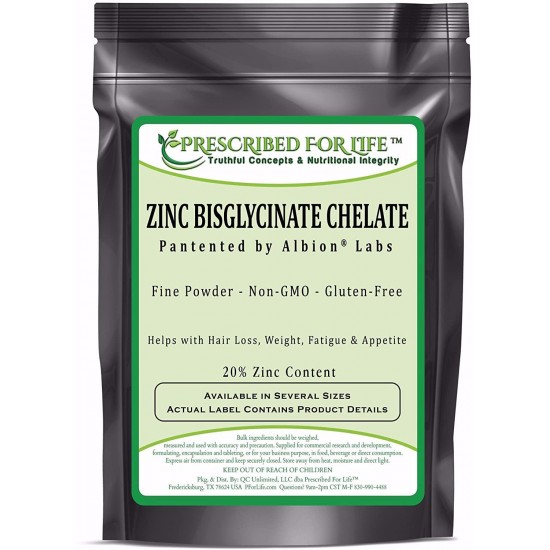 Prescribed for Life Zinc Bisglycinate Chelate by Albion - 20% Zinc, 5 kg
