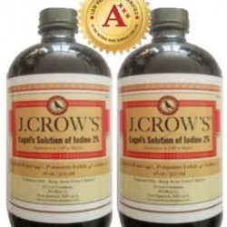 J.CROW'S® Lugol's Solution of Iodine 2% 16 oz Twin Pack (2 Bottles)