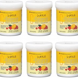(Six Pack) Umeken C-Balance (200g) - High Potency Vitamin C containing antioxidants, Citric Acid, Gamma-linolenic Acid. Chewable, Great for Kids. Made in Japan.