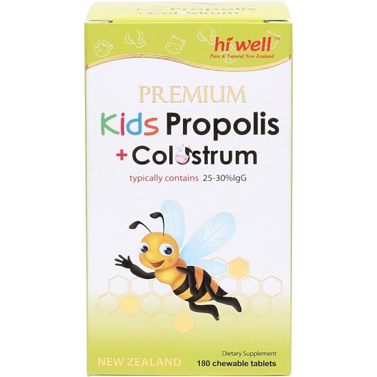 Dietary-Supplement for Kids Propolis Plus Colostrum 180Tablets (5 Bottle)