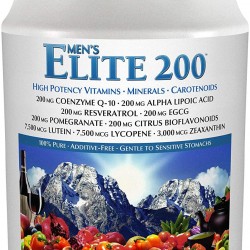 Andrew Lessman Multivitamin - Men's Elite-200 120 Packets – 40+ Potent Nutrients Plus 200mg Each of Coenzyme Q10, Alpha Lipoic Acid, Resveratrol, EGCG, Pomegranate, Citrus Bioflavonoids. No Additives