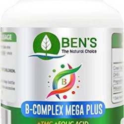 Ben's B Complex Mega Plus - Increase Strength and Balance - Improves Memory and Focus - Strengthens Immune System - Restore Libido (6 Bottles)