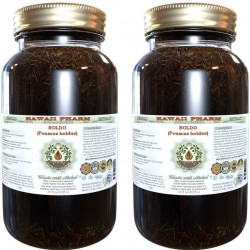 Boldo Alcohol-Free Liquid Extract, Boldo (Peumus boldus) Dried Leaf Glycerite Hawaii Pharm Natural Herbal Supplement 2x32 oz Unfiltered