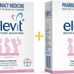 Elevit Pregnancy Multivitamin Tablets 100 Tab (2 Pack Shipped from Australia) in Eco Friendly Packaging Crafted by Delia Creations