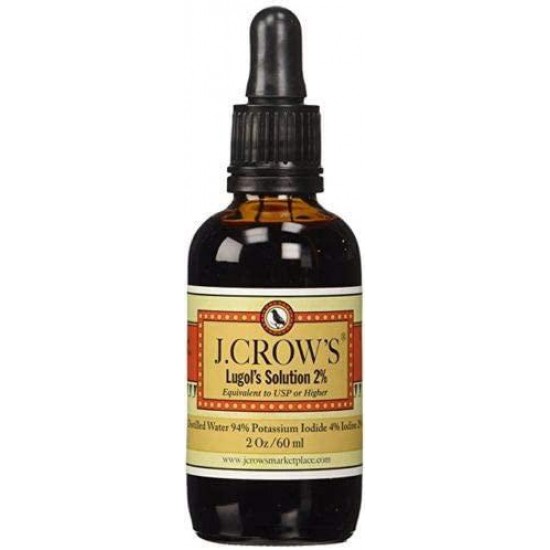 J.CROW'S® Lugol's Solution of Iodine 2% 2 oz Professional Pack (24 Bottles)