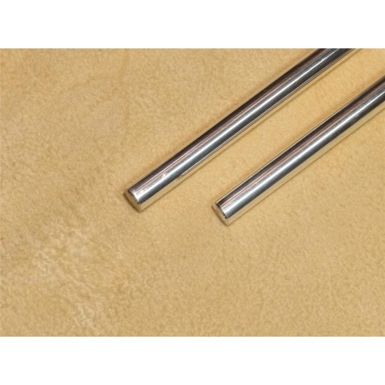 Golden State Silver 9999 Pure Silver 2 Gauge (0.257 in. / 6.53 mm) Round Wire - (2) 7 Inch Rods, with Flush Cut Ends - Guaranteed 99.99%+ Fine Silver Wire