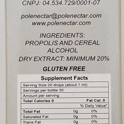 Case of 24 Units Polenectar Brazil Premium Bee Green Propolis Extract WF60 Wax Free 60 30 ml by JLBrazil