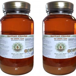 Yu Xing Cao Alcohol-Free Liquid Extract, Yu Xing Cao (Houttuynia Cordata) Dried Herb Glycerite Natural Herbal Supplement, Hawaii Pharm, USA 2x32 fl.oz
