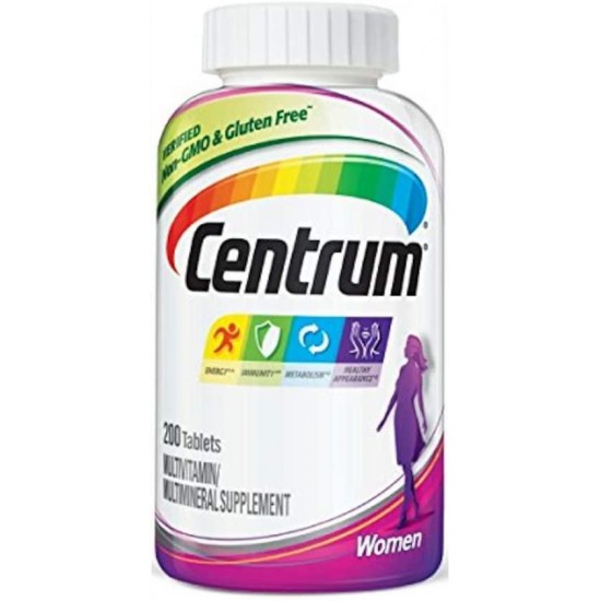 Centrum Women Multivitamin Multimineral Supplement Tablets, 200 per Unit - 12 per case.
