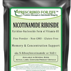 Prescribed for Life Nicotinamide Riboside - Pyridine-Nucleoside Form of Vitamin B3 Powder, 4 oz (113 g)