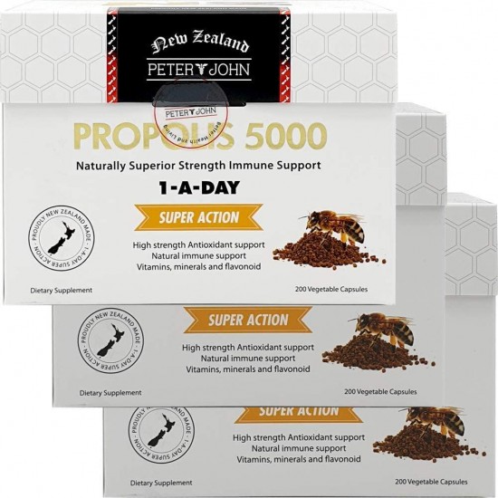 Peter&John Propolis 5000 Flavonoids 70mg Capsule Strength Immune Support (200c / 3 Pack)