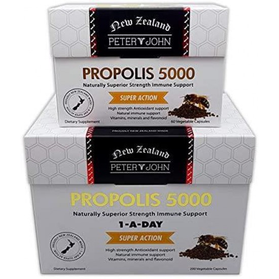 Peter&John Propolis 5000 Flavonoids 70mg Capsule Strength Immune Support (200c / 3 Pack)