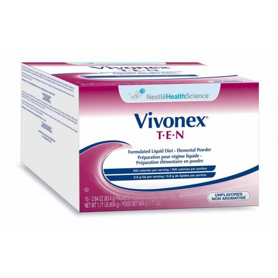 Vivonex T.E.N. Elemental Powder Unflavored 2.84 oz Packet 60 Pack