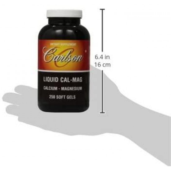 Carlson Liquid Cal-mag, 250 Count (Pack of 12)