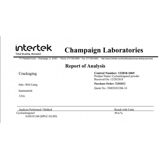 Crackaging Super-Absorption Cycloastragenol 98% (25mg/Cap, 180 Caps in 3 Bottles)