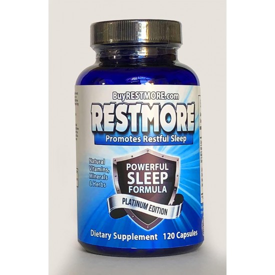 RESTMORE (360 Day) Natural Sleep Aid - Organic, Vegan & Gluten Free Healthy for Deep Sleep & Cure Insomnia