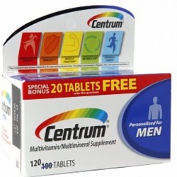 Centrum Men Multivitamin Multimineral Supplement Tablets, 120 per Unit - 12 per case.