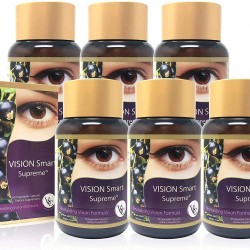 Vision Smart Supreme - Superior Eye Supplement New Zealand Blackcurrant Anthocyanins with VA, V6, Folic Acid & B12 Proprietary Formula from Just The Berries PD | Product of USA (Pack of 6) …