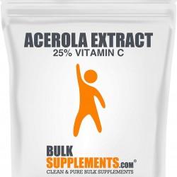BulkSupplements.com Acerola Extract (25% Vitamin C) (5 Kilograms - 11 lbs)