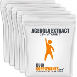 BulkSupplements.com Acerola Extract (25% Vitamin C) (5 Kilograms - 11 lbs)