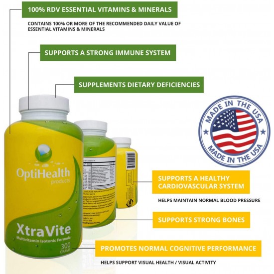 XtraVITE Isotonic Multivitamin - 100% Essential Vitamins and Minerals - Pack of 10