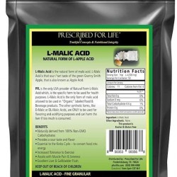 Prescribed for Life Malic Acid (L) - The ONLY Natural Form - USP Granular, 10 kg