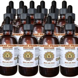 Shiitake Liquid Extract, Organic Shiitake (Lentinula Edodes) Tincture, Herbal Supplement, Hawaii Pharm, Made in USA, 15x4 fl.oz